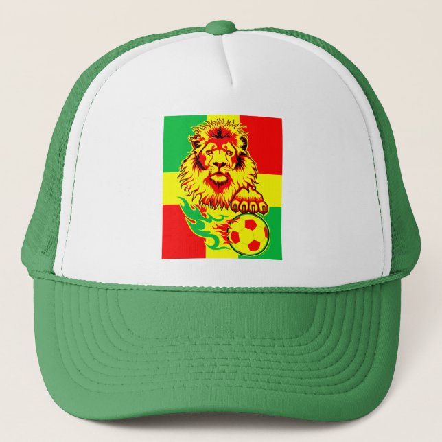 Gorra De Camionero León africano del fútbol (Anverso)