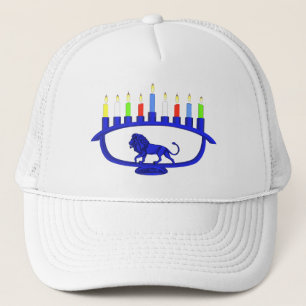 Gorra De Camionero León azul Menorah