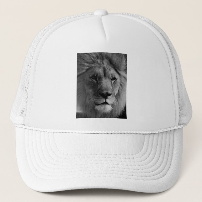 Gorra De Camionero León blanco y negro (Anverso)
