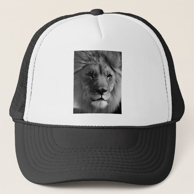 Gorra De Camionero León blanco y negro (Anverso)