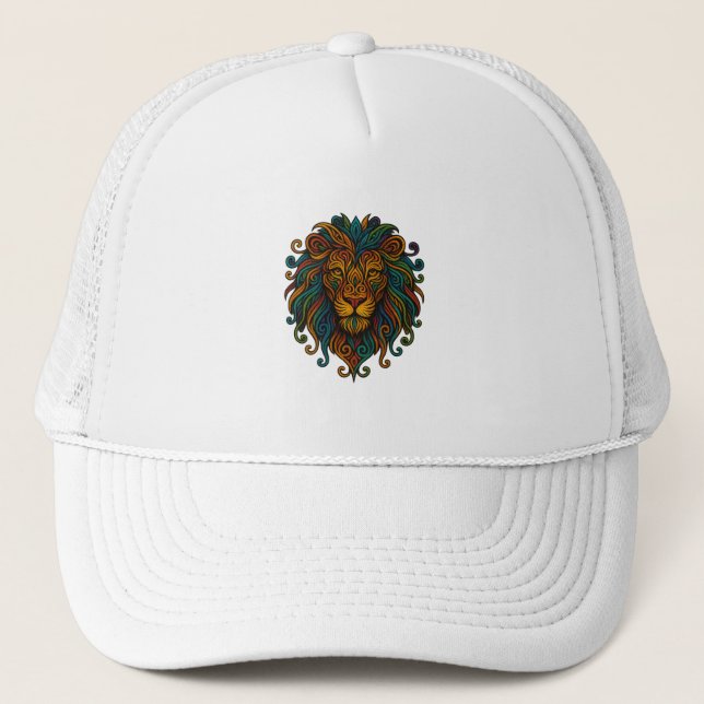 Gorra De Camionero León Colorido (Anverso)