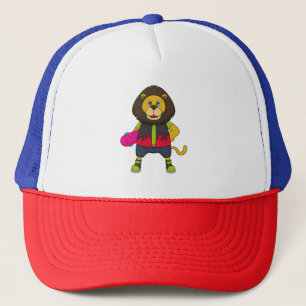 Gorra De Camionero León como patinador con patineta