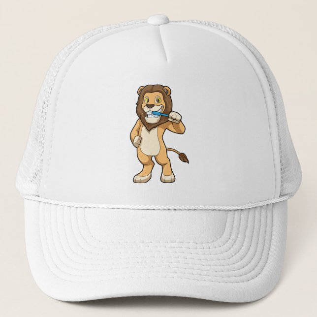 Gorra De Camionero León con cepillo de dientes (Anverso)