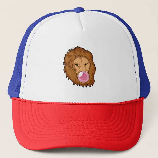 Gorra De Camionero León con chicle de burbuja (Anverso)