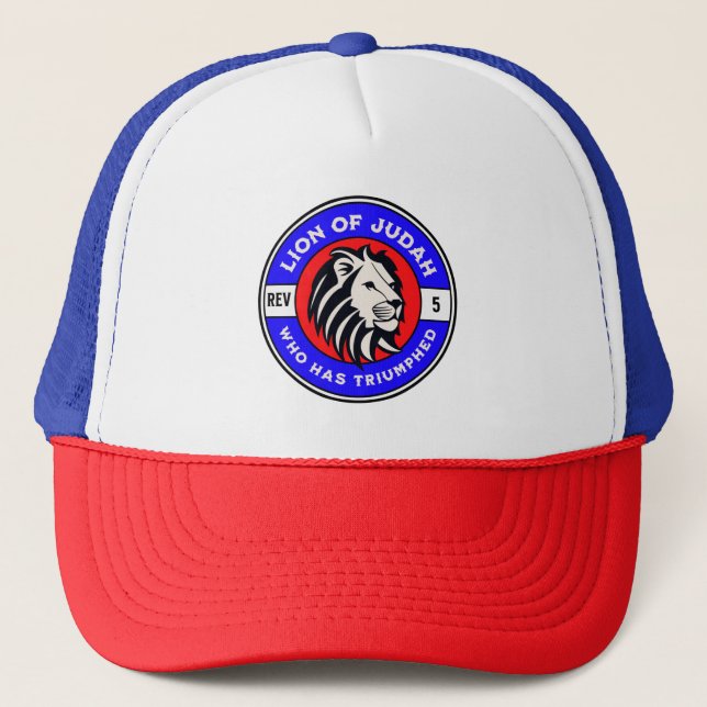 Gorra De Camionero León de Judá que ha triunfado a Jesús Cristiano (Anverso)