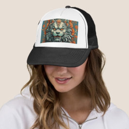 Gorra De Camionero León de la sabiduría de la gripe 