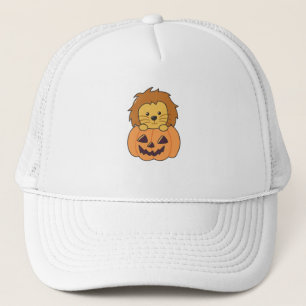 Gorra De Camionero León en la Calabaza Naranja Koalas León Halloween