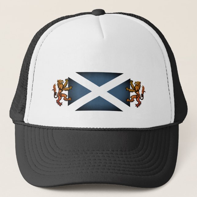 Gorra De Camionero León escocés y bandera escocesa, Escocia/moda (Anverso)