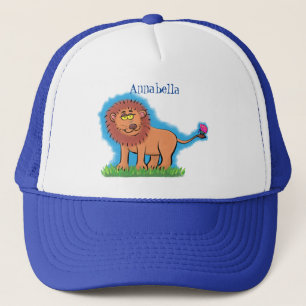 Gorra De Camionero León feliz con ilustracion personalizado de maripo