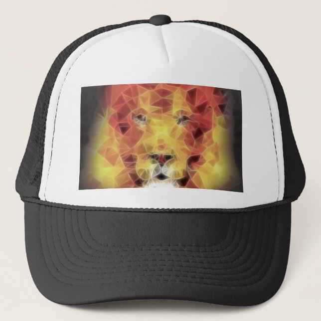 Gorra De Camionero León fractal (Anverso)