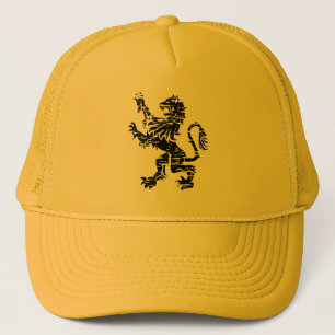 Gorra De Camionero León Rampant Negro Heráldico
