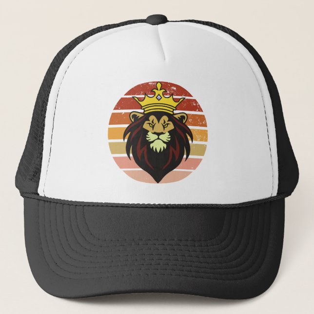 Gorra De Camionero León retro vintage (Anverso)