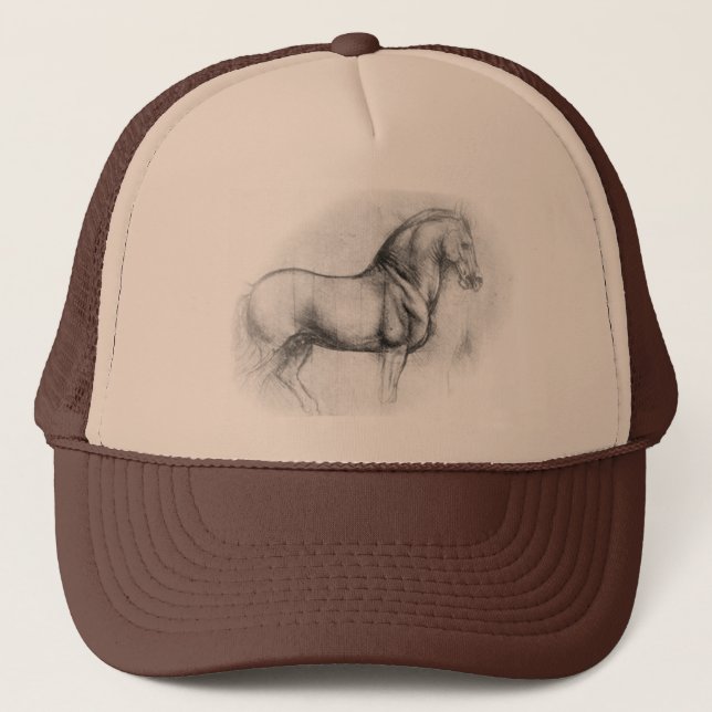 Gorra De Camionero Leonardo DaVinci Caballo (Anverso)