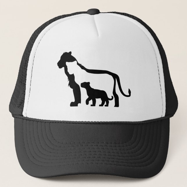 Gorra De Camionero Leones blancos y negros (Anverso)