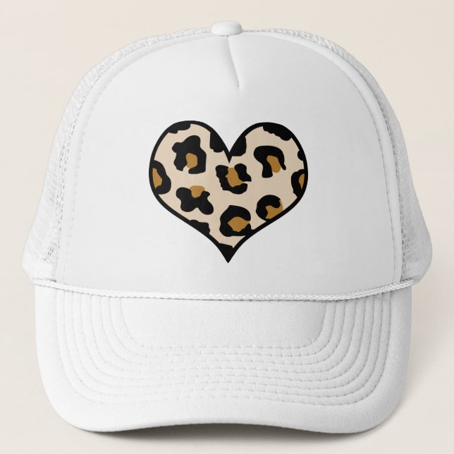 Gorra De Camionero Leopard Heart (Anverso)