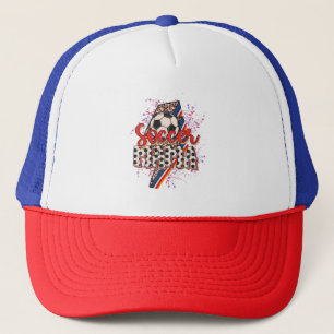 Gorra De Camionero Leopard Soccer Mama Lightt Bolt Sport Mom Mothe