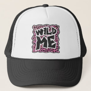 Gorra De Camionero Leopard Wild Me Black and Hot Pink Design