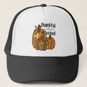 Gorra De Camionero Leopardo de las calabazas Agradecido agradecimient