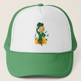 Gorra De Camionero Leprechaun bailando, personalizado de San Patricio