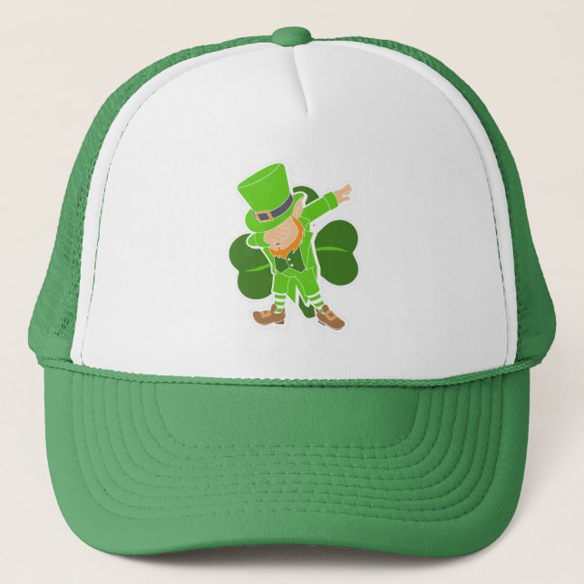 Gorra De Camionero Leprechaun Dab Dance St Patricks (Anverso)