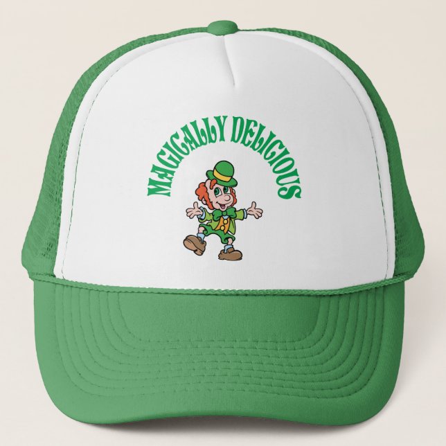 Gorra De Camionero Leprechaun mágico delicioso del baile (Anverso)