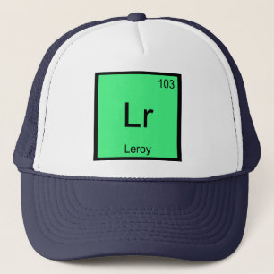 Gorra De Camionero Leroy Nombre Elemento Químico Tabla Periódica