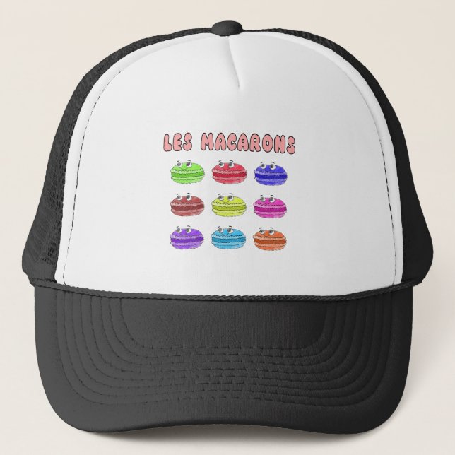 Gorra De Camionero Les Macarons Cute Personalizado (Anverso)