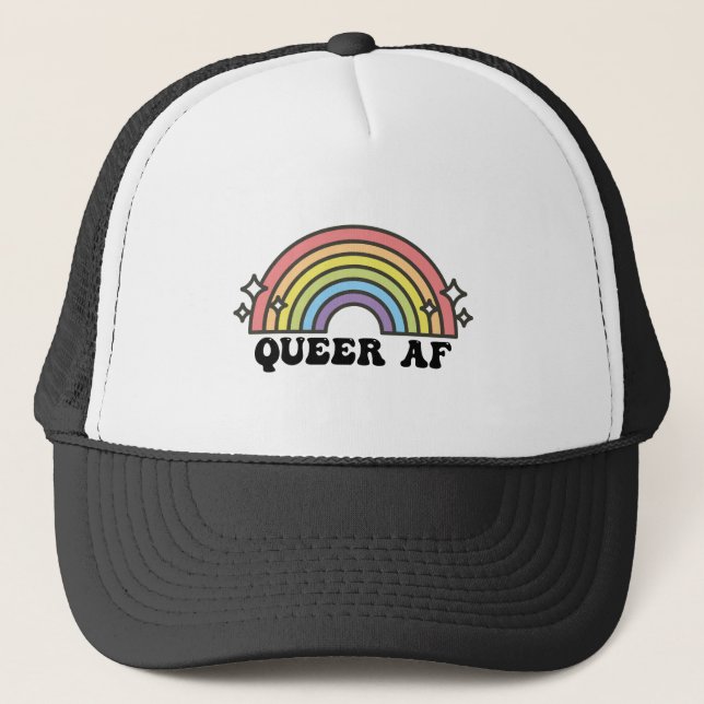 Gorra De Camionero Lesbiana gay gay arcoiris Trans Bisexual LGBTQ (Anverso)