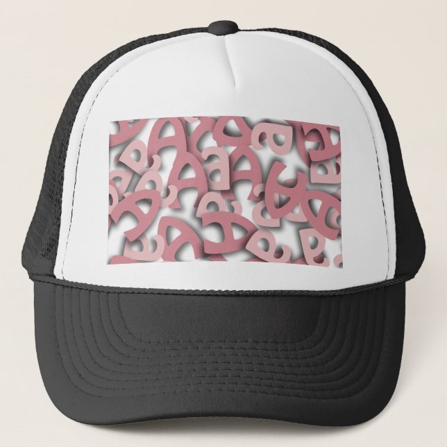 Gorra De Camionero Letra A Rosa (Anverso)