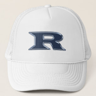 Gorra De Camionero Letra azul audaz de la marina R monograma inicial
