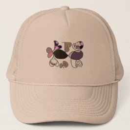 Gorra De Camionero Letra b color de letras y letras mezcladas dibujad