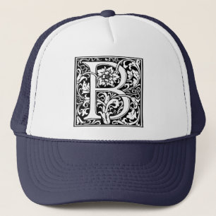 Gorra De Camionero Letra B monograma medieval inicial