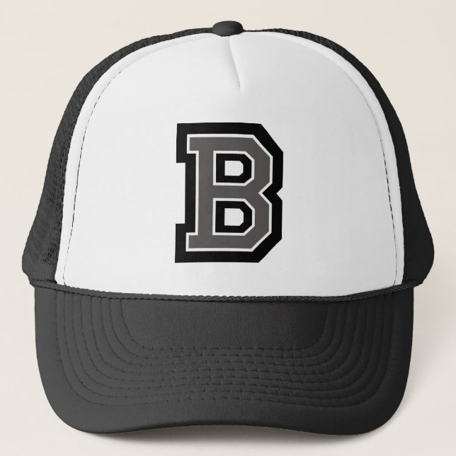 Gorra De Camionero Letra "B" monogramada (Anverso)