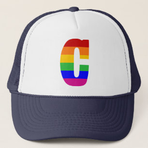 Gorra De Camionero Letra C del arco iris