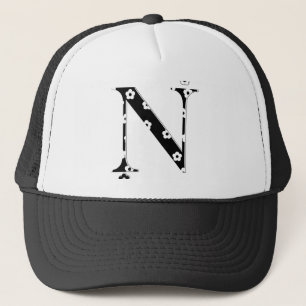 Gorra De Camionero letra con motivos florales N