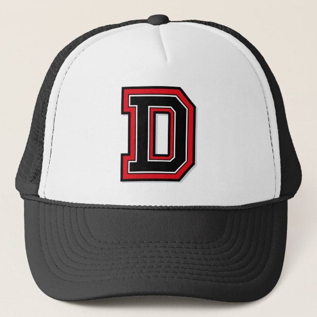 Gorra De Camionero Letra "D" monogramada (Anverso)