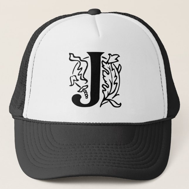 Gorra De Camionero Letra de lujo J (Anverso)