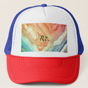 Gorra De Camionero Letra de nombre abstracto geométrico de mármol col