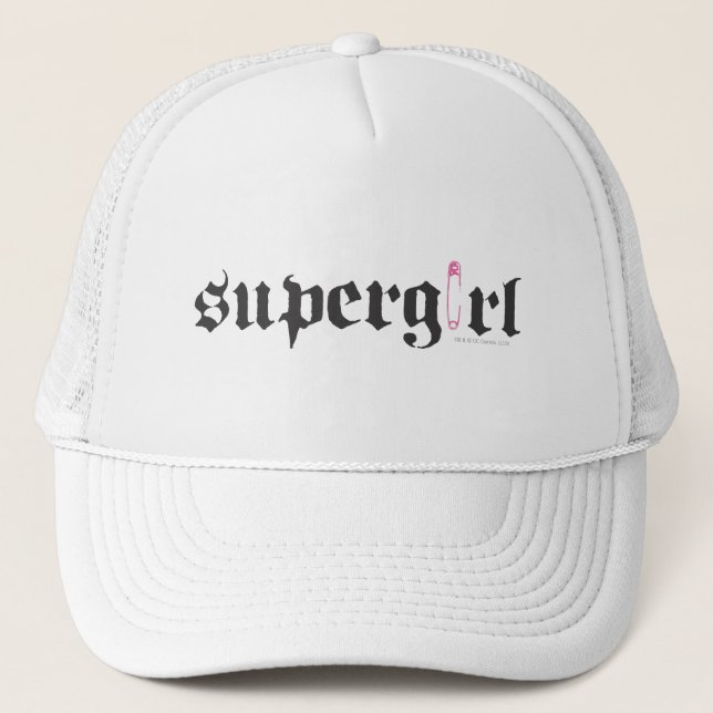 Gorra De Camionero Letra del pin de seguridad superchica (Anverso)
