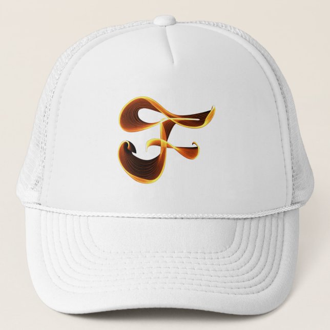 Gorra De Camionero Letra flame F (Anverso)