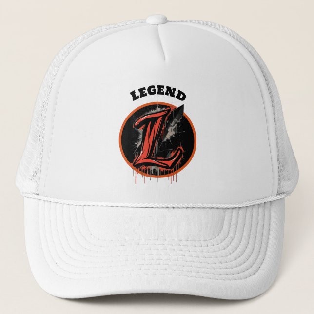 Gorra De Camionero Letra graffiti monograma "L" Personalizable (Anverso)
