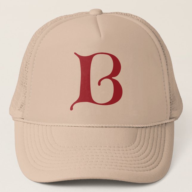 Gorra De Camionero Letra inglesa gótica monograma B (Anverso)