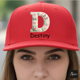 Gorra De Camionero Letra Inicial D de Colcha de Parche Mosaico para G