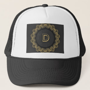Gorra De Camionero Letra inicial de estilo D Monograma Imagen impresa
