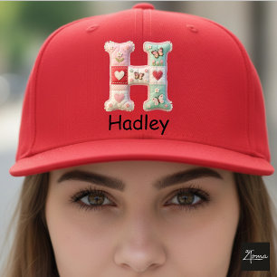 Gorra De Camionero Letra Inicial H de Colcha de Parche en Nido