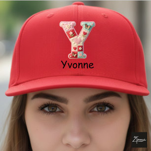 Gorra De Camionero Letra Inicial Y de Colcha de Parche en Nido