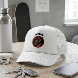 Gorra De Camionero Letra "L" de monograma personalizable con grafiti