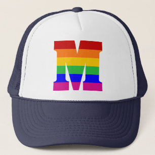 Gorra De Camionero Letra M del arco iris