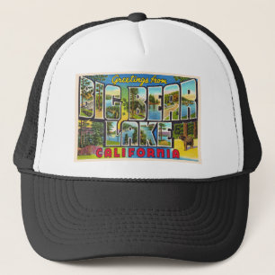 Gorra De Camionero Letra minúscula postal grande Big Bear Lake Calif