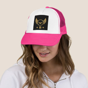 Gorra De Camionero Letra monograma B personalizado con tapa de imagen